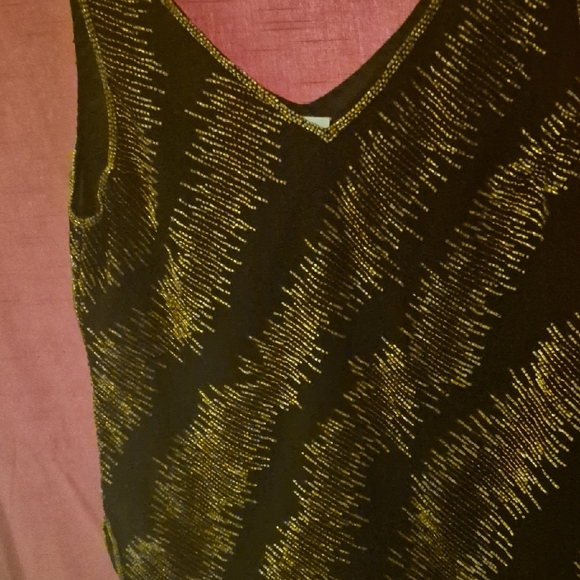 J Kara Black with Gold embellishment in gold Top - Picture 2 of 13